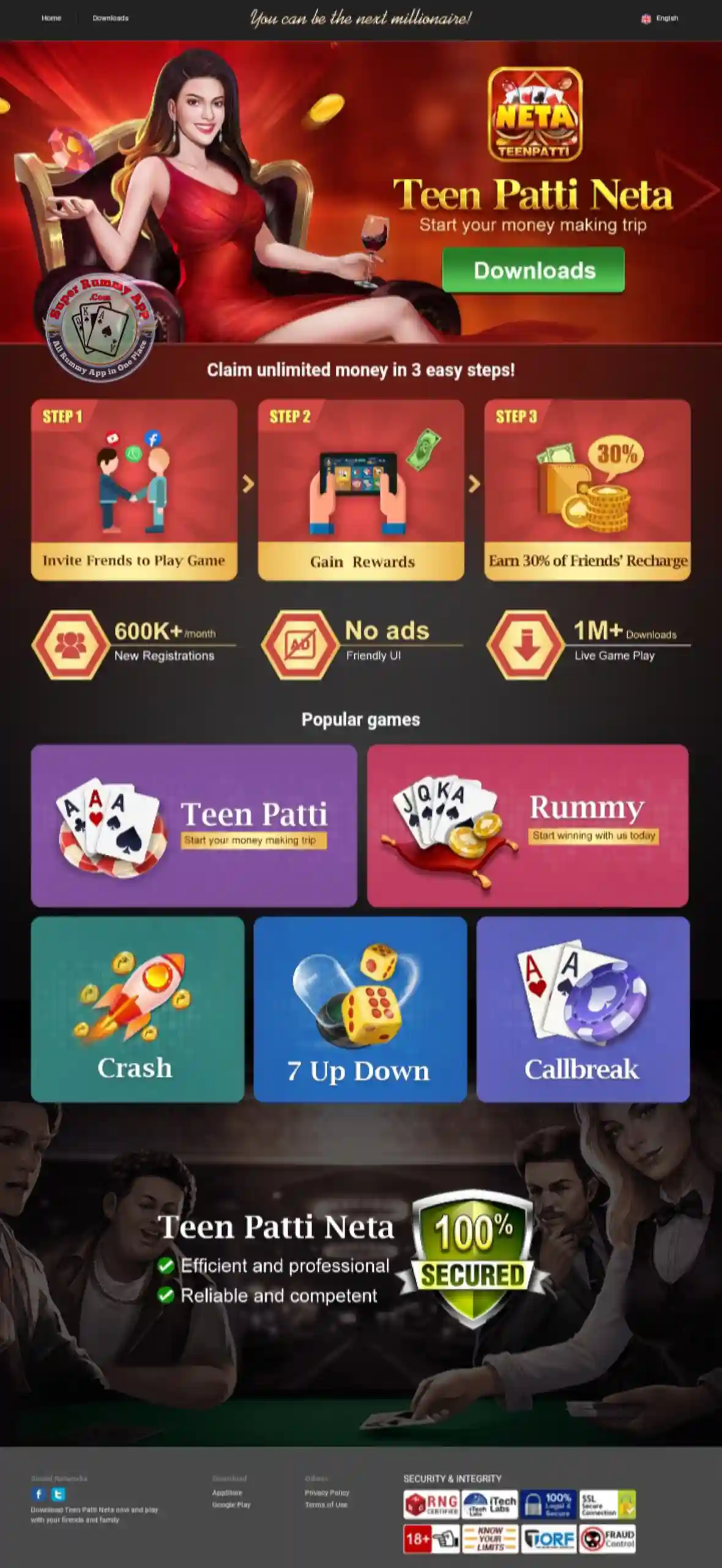 Teen Patti Neta App Download - Super Teen Patti App